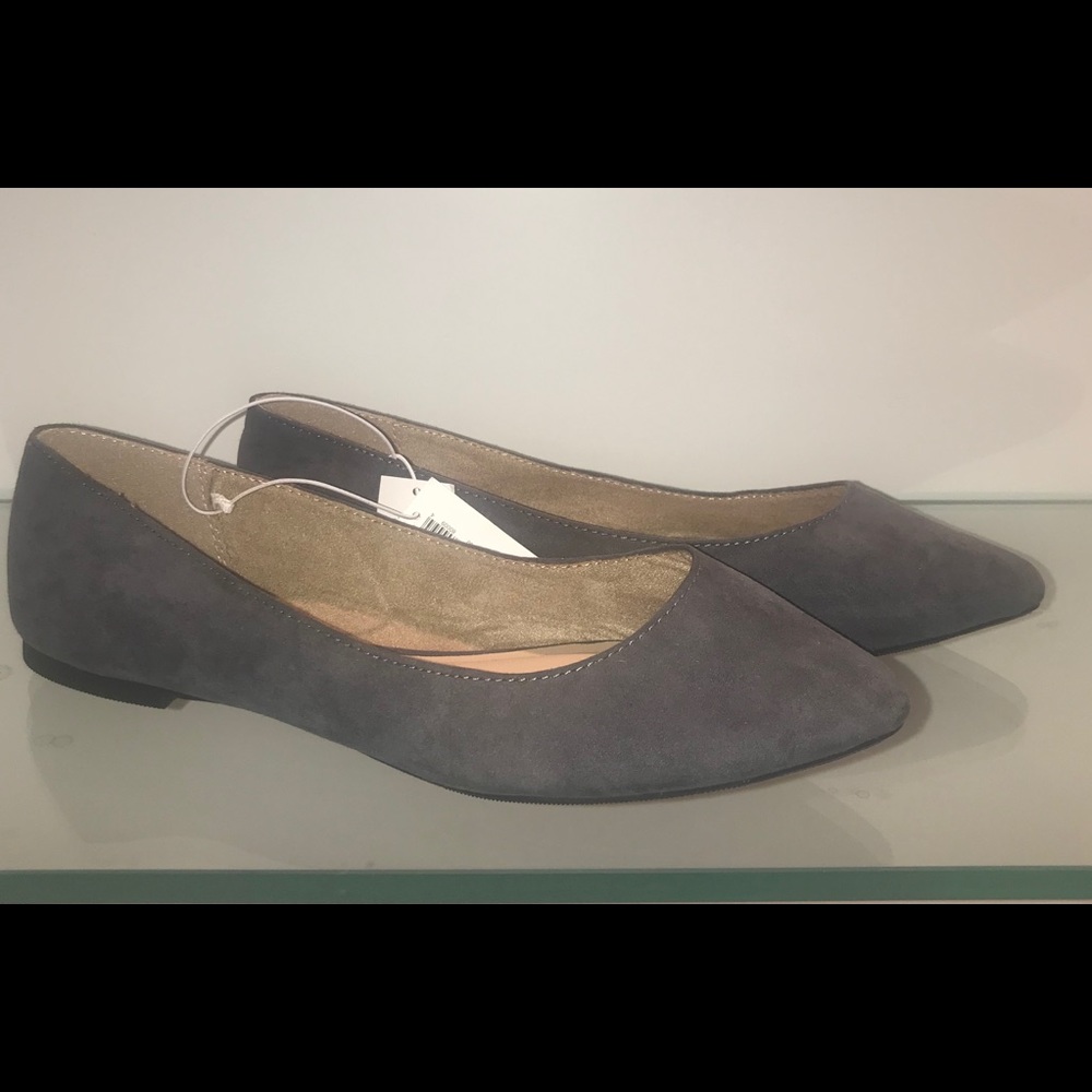 Sueded Pointy Ballet Flats for Women